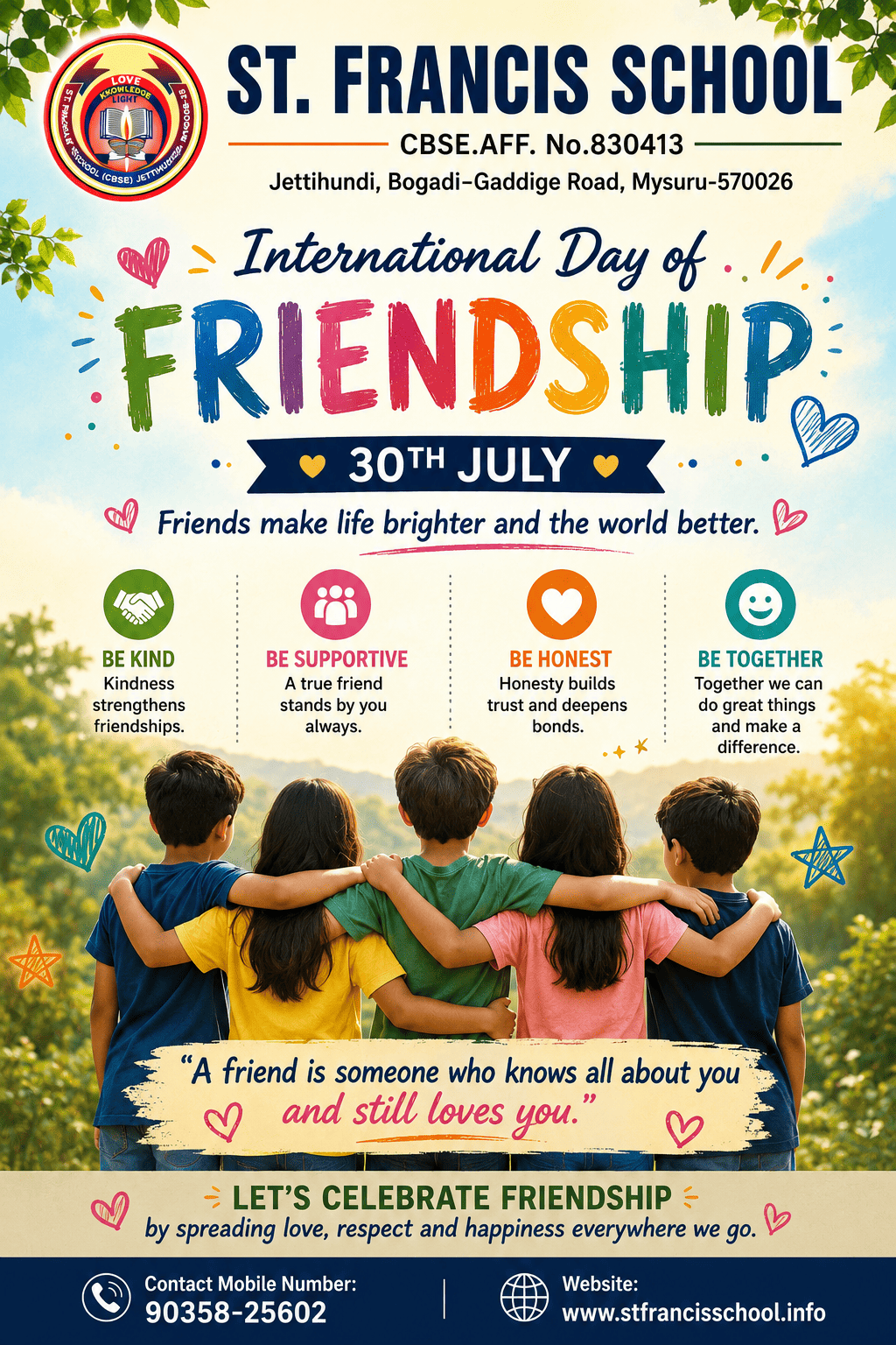 INTERNATIONAL DAY OF FRIENDSHIP 2026-27